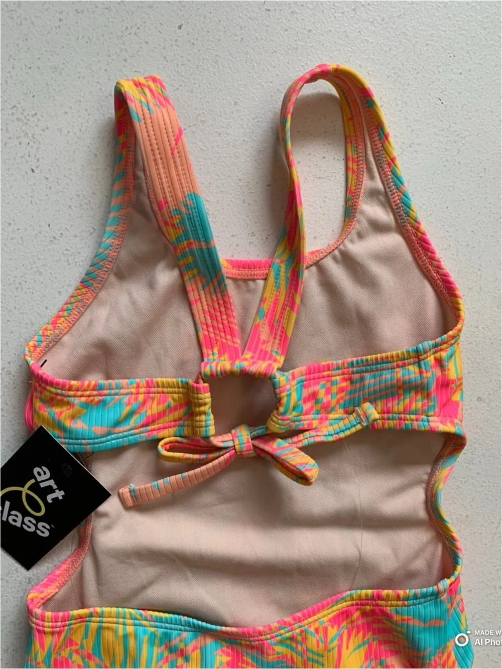 Art Class Girls Bright Tropical One Piece Swimsuit Size XS (4/5) NWT Beach Swim